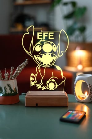 3d Stitch Masaüstü 16 Renkli Kumandalı Led Lamba
