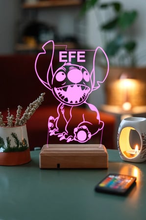 3d Stitch Masaüstü 16 Renkli Kumandalı Led Lamba