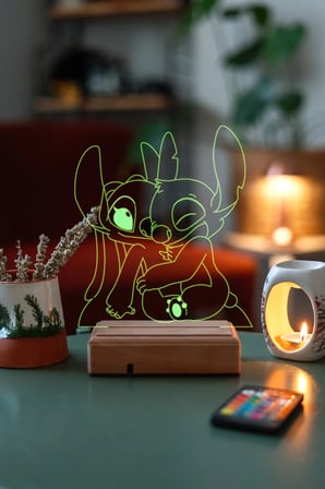 Stitch & Angel Lilo And Stitch 16 Renkli Kumandalı Gece Lambası