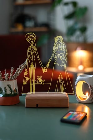 Ölü Gelin (corpse Bride) 16 Renkli Kumandalı Gece Lambası