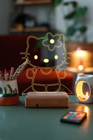 Hello Kitty Hediyelik 16 Renk Kumandalı Gece Lambası