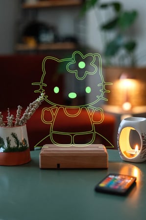 Hello Kitty Hediyelik 16 Renk Kumandalı Gece Lambası
