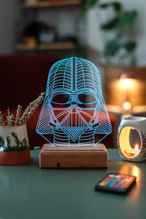 Darth Vader 3d 16 Renk Dekoratif Masa Lambası