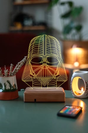 Darth Vader 3d 16 Renk Dekoratif Masa Lambası