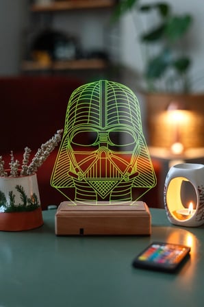 Darth Vader 3d 16 Renk Dekoratif Masa Lambası