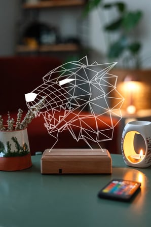 Kurt 3d 16 Renkli Kumandalı Gece Lambası