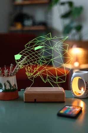 Kurt 3d 16 Renkli Kumandalı Gece Lambası