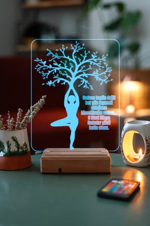 Kadınlar Günü Hediyesi Yaşam Ağacı 3d 16 Renk Gece Lambası