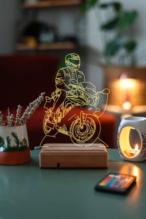 Motor Sevenlere Hediye 16 Renk Kumandalı Gece Lambası