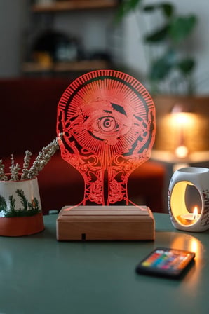 All Seeıng Eye Gece Lambası 3d 16 Renk