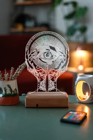 All Seeıng Eye Gece Lambası 3d 16 Renk