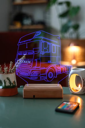 Kişiye Özel TIR 3D Led Lamba
