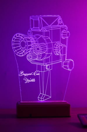 Sinema Özel Hediyelik 3d Kamera Masaüstü 16 Renk Dekoratif Gece Led Lamba