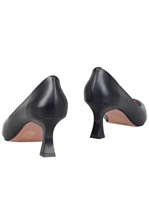 Modabuymus Siyah Mat Stiletto Kısa Kadeh Topuklu Ayakkabı - Kandy
