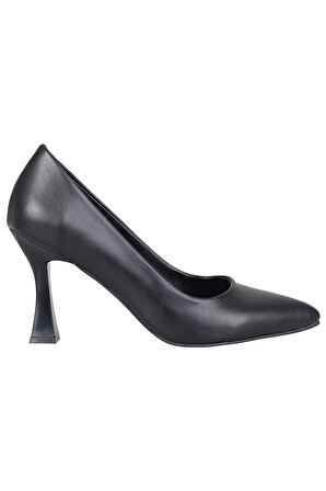 Modabuymus Siyah Mat Stiletto Kadeh Topuklu Ayakkabı - Kanger