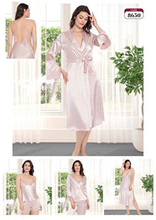 Alissa Kadın Saten Altılı Çeyiz Seti  8650