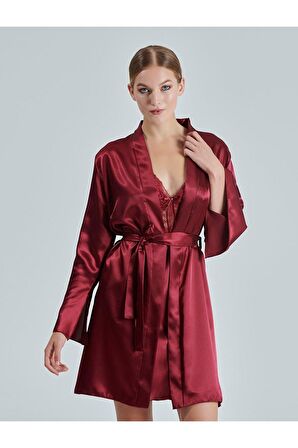 9620 Kadın Çeyizlik Dantelli Penye 6'lı Set -Bordo