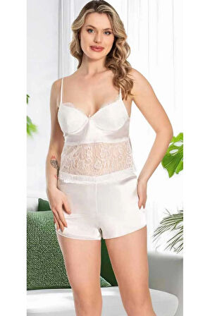 Kutulu Çeyizlik Saten Dantelli Altılı Set-370