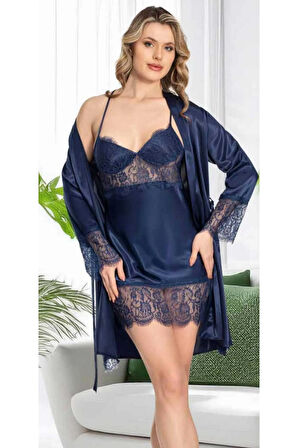 Kutulu Çeyizlik Saten Dantelli Altılı Set-370