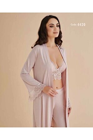 Kadın Gecelik Sabahlık Takımı 4420