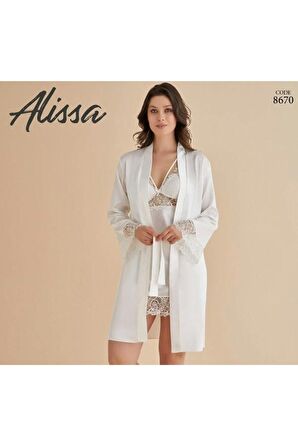 Saten Gecelik Sabahlık Pijama Takım Şort Takım 6'lı Gelin Çeyiz Seti 8670