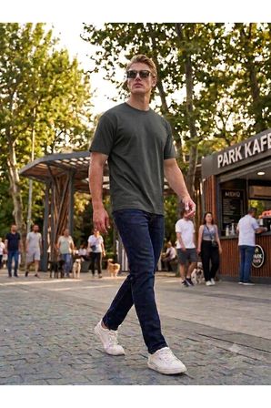 %100 pamuk bisiklet yaka tişört