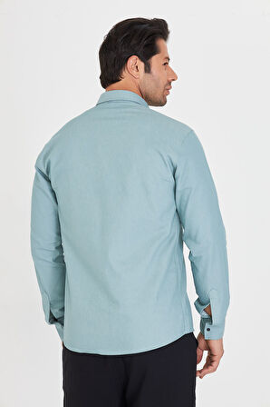 Slim Fit Erkek Kot Gömlek