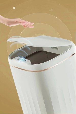 Akıllı Teknolojik Çöp Kutusu UV Işıklı Otomatik Aç Kapat Sensörlü Mutfak Banyo Ev 20L