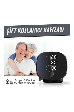 Dijital Türkçe Bilekten Tansiyon Ölçme Aleti Otomatik Tansiyon Ölçer Renkli Akıllı LCD Sesli Uyarı
