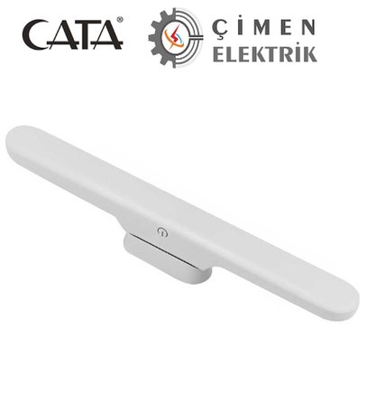 CATA CT 5249 Beyaz Kasa 3W Şarjlı Led Aplik Dokunmatik 3 Renk Modu