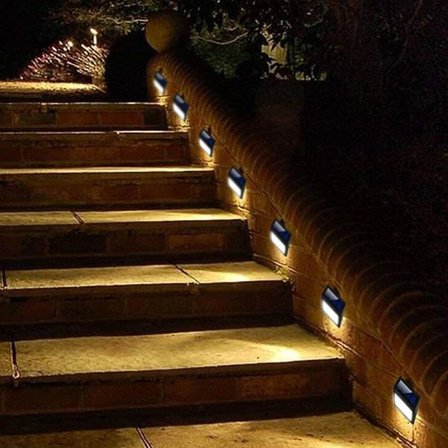 Sarı Gün Işıklı Solar Lamba - 20 LED - Dış Mekan Duvar Tipi