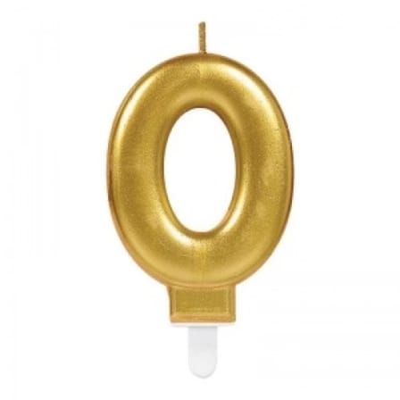 0 Rakamı Mum Gold Renk