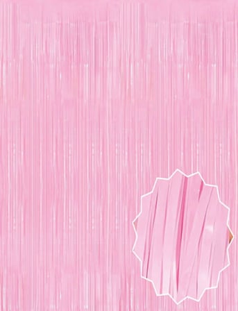 Soft Pembe Püsküllü Kapı Perdesi