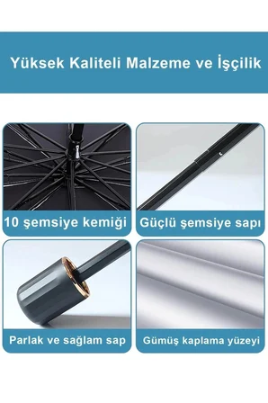 Katlanabilir Şemsiyeli Araç Ön Cam Güneşliği UV Korumalı Isı Yansıtıcı Tüm Araçlara Uygun