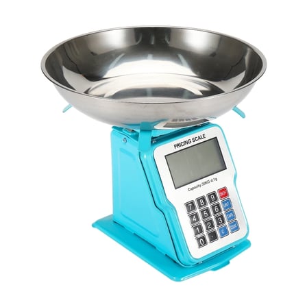 30kg 1g Dijital Kefeli Terazi Pilli ve Adaptörlü Elektronik Tartı, Paslanmaz Çelik Tepsili Tutar Hes