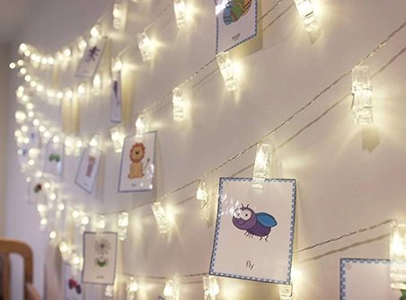 10'lu Led Işıklı Fotoğraf Mandalları