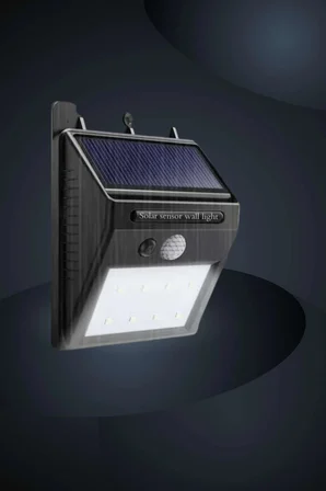 Bahçe Aydınlatma Sensörlü Güneş Enerjili Duvar Lambası 40 Led Işık