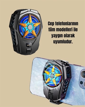 Oyunlar İçin Telefon Soğutucu – 65-85 mm Uyumlu, Dijital Ekranlı Yeni Nesil