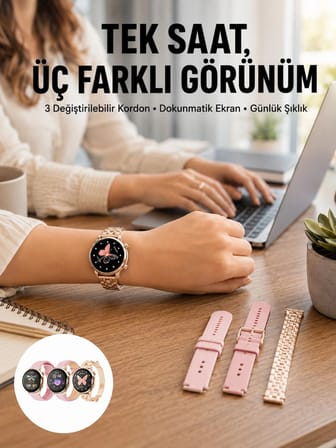 Akıllı Saat – Dokunmatik Ekran, Spor Modu ve Kalp Atış Sensörü Yeni Nesil
