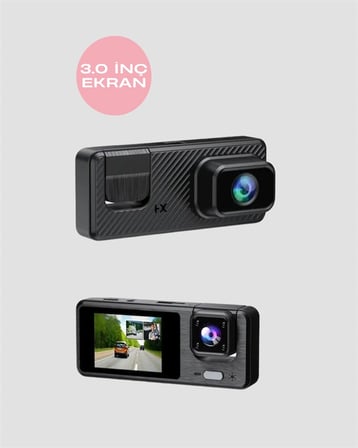 1080P 3 Kameralı Araç DVR – Döngü Kayıt ve Geri Görüş Özellikli Yeni Nesil