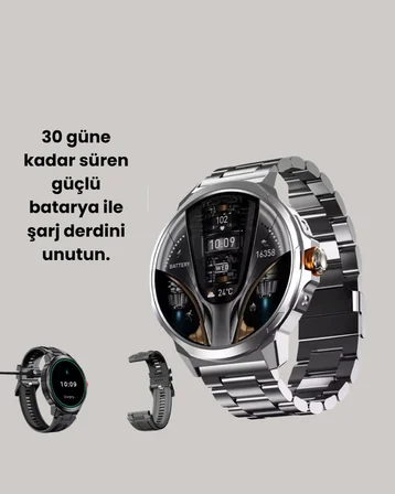 SW80 Akıllı Saat 1.93″ Ultra HD Ekran 700 mAh Batarya 3 Kordon Yeni Nesil