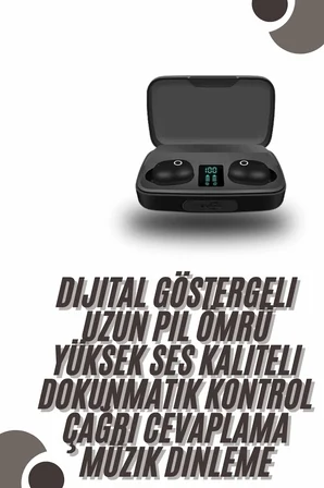 TWS Bluetooth Kulaklık 5.0 Bluetooth Bağlantılı Dokunmatik Kontrol Özelliği Yeni Nesil