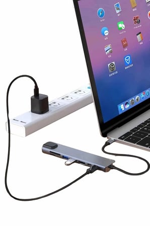 8 Port Çoklayıcı Macbook Ile Uyumlu Çoğaltıcı Type-C dönüştürücü TF SD kart