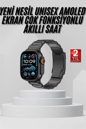 Akıllı Saat Arama Konuşma GPS ve NFC Özelliği 3 Kordonlu Amoled Ekran