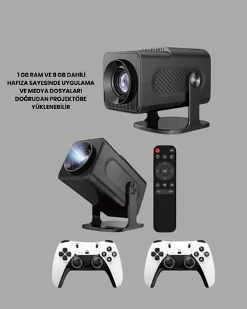 450 ANSI Lümen, 4K Destekli Kompakt Ev Projektörü