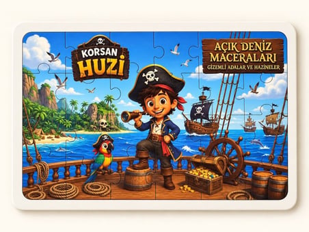 Korsan Huzi - 24 Parça Ahşap Puzzle