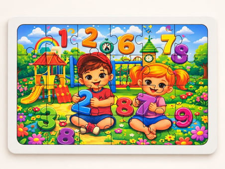 Sayılar - 24 Parça Ahşap Puzzle