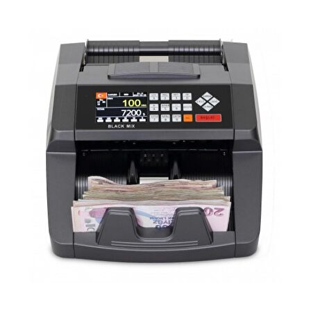 Bill Counter Black Mix Para Sayma Makinesi TL Karışık Sayım, Euro ve USD Adet Sayım