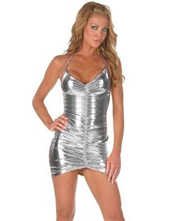 TP060830 Önü Büzgülü Mini Elbise