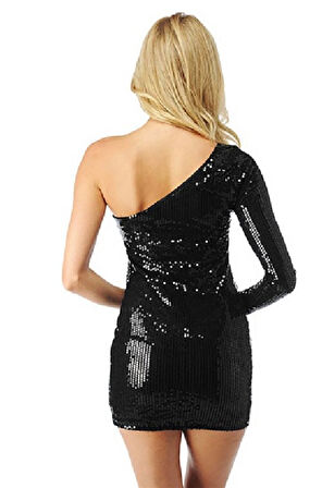 TP100705 Pullu Asimetrik Elbise